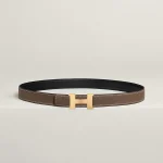 Mini Constance belt buckle & Reversible leather strap 24 mm - Image 2